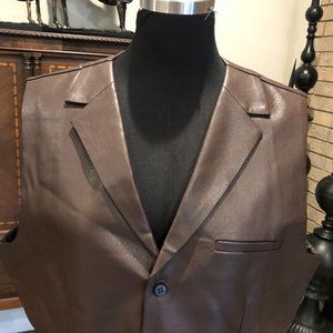 #71   Cool Faux Leather  Vest
